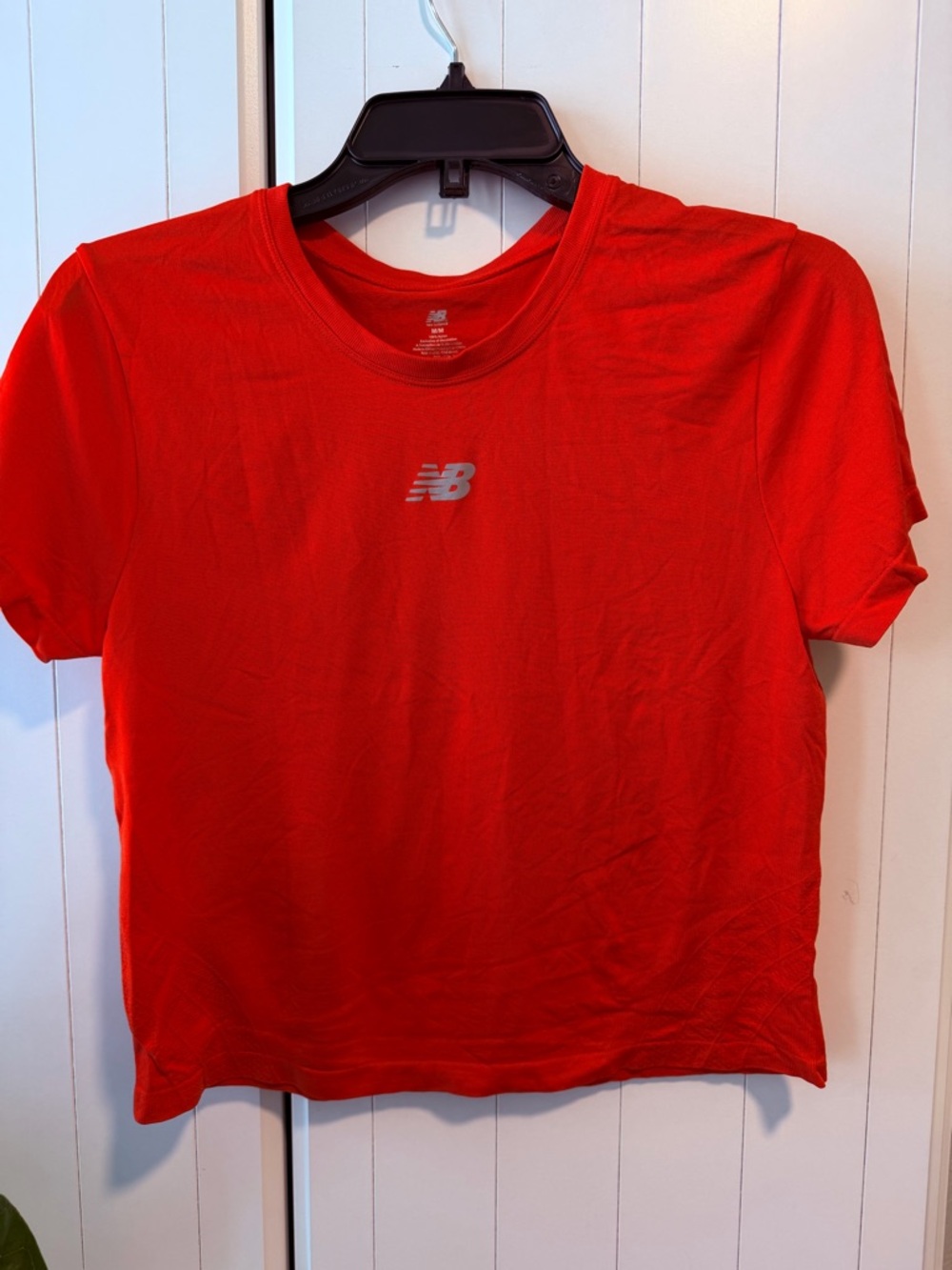 098 - New Balance Orange Athletic Tee with Reflective Logo Sz M